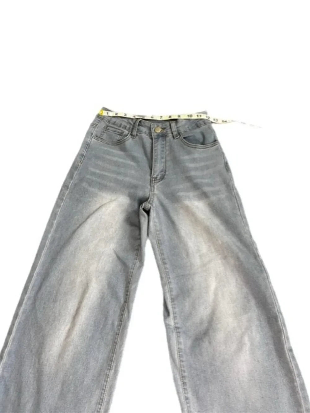 Women's Wide Leg Baggy Jeans Light Wash Size S